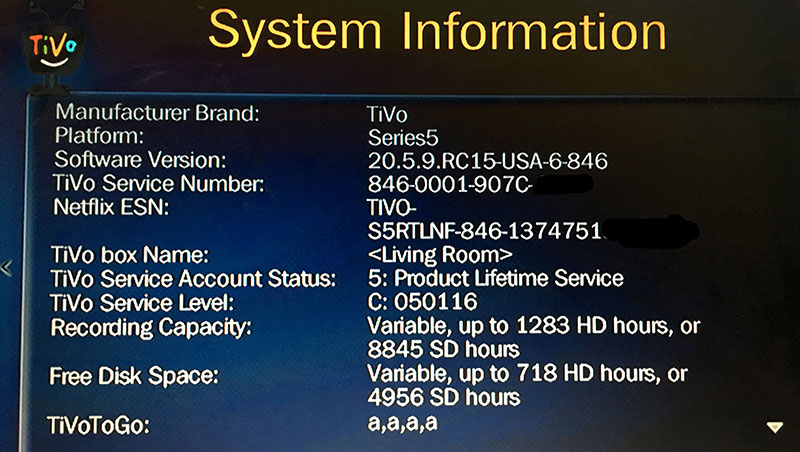 TiVo Premiere Elite/XL 4 TCD758250